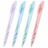 Ручка шариковая автоматическая BRAUBERG ULTRA COLOR PASTEL, soft-touch, СИНЯЯ, пишущий узел 0,7 мм, линия 0,35 мм, 144204 за 35 ₽. Ручки шариковые автоматические.  Доставка по РФ. Без переплат!