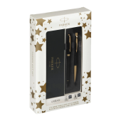 Набор PARKER "Urban Black GT": шариковая ручка синяя и перьевая ручка синяя, 2093381 за 9 884 ₽. Подарочные ручки в наборах.  Доставка по РФ. Без переплат!