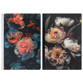 Тетрадь А4 96 л. BRAUBERG, на сшивке с корешком, клетка, обложка картон, "Flowers", 405286 за 135 ₽. Тетради формата А4.  Доставка по РФ. Без переплат!