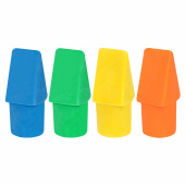 Ластики-колпачки BRAUBERG "Eraser Caps", НАБОР 12 ШТУК, яркие цвета ассорти, блистер, 271994 за 65 ₽. Ластики классические.  Доставка по РФ. Без переплат!