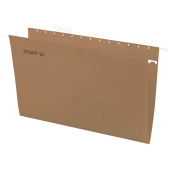 Подвесные папки A4/Foolscap (404х240 мм) до 80 л., КОМПЛЕКТ 10 шт., крафт-картон, STAFF, 270937 за 554 ₽. Подвесные папки Foolscap.  Доставка по РФ. Без переплат!