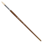 Кисть художественная профессиональная BRAUBERG ART CLASSIC, щетина, круглая, № 8, длинная ручка, 200710 за 88 ₽. Кисти художественные из натурального волоса.  Доставка по РФ. Без переплат!