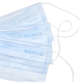 Маски медицинские SENSE одноразовые КОМПЛЕКТ 50 штук короб, 3-х слойные, мельтблаун, голубые за 168 ₽. Маски медицинские одноразовые.  Доставка по РФ. Без переплат!