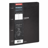 Тетрадь на кольцах БОЛЬШАЯ А4 (240х310 мм), 120 л., под кожу, BRAUBERG VISTA, Black, 404512 за 877 ₽. Тетради на кольцах.  Доставка по РФ. Без переплат!