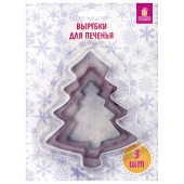 Набор вырубок для печенья новогодний 3 шт., "Елочки", нержавеющая сталь, рецепт, ЗОЛОТАЯ СКАЗКА, 592494 за 213 ₽. Новогодние аксессуары.  Доставка по РФ. Без переплат!