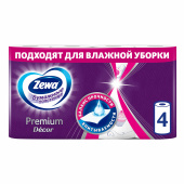 Полотенца бумажные впитывающие 2-х слойные, 4 рулона (4х14 м), ZEWA Premium Decor, 144124 за 569 ₽. Полотенца бумажные офисно-бытовые.  Доставка по РФ. Без переплат!