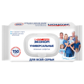 Салфетки влажные 150 шт., ЭКОНОМ SMART, для всей семьи, крышка-клапан, 72951 за 163 ₽. Салфетки влажные.  Доставка по РФ. Без переплат!