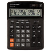 Калькулятор настольный BRAUBERG EXTRA-12-BK (206x155 мм), 12 разрядов, двойное питание, ЧЕРНЫЙ, 250481 за 760 ₽. Калькуляторы настольные.  Доставка по РФ. Без переплат!