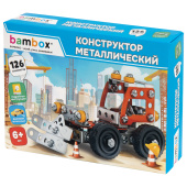 Конструктор металлический "Бульдозер", цветной, с подвижными деталями, 126 элементов, BAMBOX (БАМБОКС), 667031 за 360 ₽. Конструкторы.  Доставка по РФ. Без переплат!