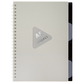 Тетрадь обложка пластик, А5 80 л., гребень, 4 разделителя, клетка, BRAUBERG, бежевый, 405366 за 153 ₽. Тетради более 60 листов.  Доставка по РФ. Без переплат!