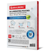 Пленки-заготовки для ламинирования МАЛОГО ФОРМАТА, А6, КОМПЛЕКТ 100 шт., 60 мкм, BRAUBERG, 531784 за 341 ₽. Пакеты для ламинирования.  Доставка по РФ. Без переплат!