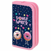 Пенал ПИФАГОР, 2 отделения, ламинированный картон, 19х11 см, "Comic donuts", 273482 за 286 ₽. Пеналы каркасные.  Доставка по РФ. Без переплат!