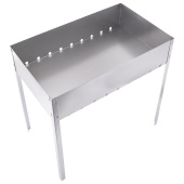 Мангал сборный стальной, размер 500х300х500 мм, в термопленке, 701726 за 463 ₽. Мангалы.  Доставка по РФ. Без переплат!