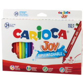 Фломастеры CARIOCA (Италия) "Joy", 24 цвета, суперсмываемые, вентилируемый колпачок, картонная коробка, 40615 за 590 ₽. Фломастеры классические.  Доставка по РФ. Без переплат!