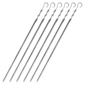 НАБОР угловых шампуров 6 шт. размер 450х10х1 мм, ЧЕХОЛ ДЛЯ ХРАНЕНИЯ В КОМПЛЕКТЕ, нержавеющая сталь, 701733 за 210 ₽. Шампуры.  Доставка по РФ. Без переплат!