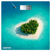 Весы напольные CENTEK CT-2428 "Остров", электронные, вес до 180 кг, квадрат, стекло, с рисунком, CT-2428 Остров за 1&nbsp;353 ₽. Весы бытовые напольные.  Доставка по РФ. Без переплат!