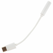 Переходник для наушников с Type-C на AUX (MINI JACK 3.5 мм), MB mObility, белый, УТ000025651 за 180 ₽. Кабели Jack 3.5 mm.  Доставка по РФ. Без переплат!