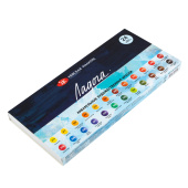 Краски акварельные художественные "Ладога", 24 цвета, кювета 2,5 мл, картонная коробка, Невская Палитра, 20411912 за 1&nbsp;779 ₽. Акварель художественная в наборах.  Доставка по РФ. Без переплат!