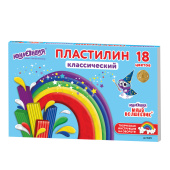 Пластилин классический ЮНЛАНДИЯ "ЮНЫЙ ВОЛШЕБНИК", 18 цветов, 360 г, СО СТЕКОМ, ВЫСШЕЕ КАЧЕСТВО, 104819 за 157 ₽. Пластилин.  Доставка по РФ. Без переплат!