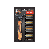 Бритвенный станок многоразовый мужcкой, 3 лезвия, 11 кассет, оранжевый, X-ONE (ИКС-УАН), 700023 за 191 ₽. Бритвенные станки.  Доставка по РФ. Без переплат!