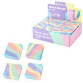 Ластик кросс-серия PASTEL, 34х34х14 мм, квадратный, ассорти, ЭКО ПВХ, BRAUBERG, 273210 за 28 ₽. Ластики классические.  Доставка по РФ. Без переплат!
