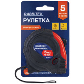 Рулетка измерительная 5 м х 19 мм, обрезиненный корпус, 3 фиксатора, RABBITEX (РАББИТЕКС) Professional, 671357 за 130 ₽. Рулетки.  Доставка по РФ. Без переплат!