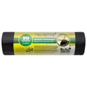 Мешки для мусора с завязками 90 л, черные, в рулоне 6 шт., ПВД 45 мкм, 75х85 см, РОМАШКА, ЗВП-90/6/15Ч за 138 ₽. Мешки для мусора универсальные.  Доставка по РФ. Без переплат!