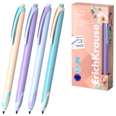 Ручка-роллер автоматическая ERICH KRAUSE "TipFlow Pastel Bloom", СИНЯЯ, корпус ассорти, 0,4 мм, 63705 за 85 ₽. Ручки-роллеры.  Доставка по РФ. Без переплат!