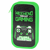 Пенал ЮНЛАНДИЯ, 2 отделения, ламинированный картон, конгрев, 19х11 см, "Gaming", 272294 за 304 ₽. Пеналы каркасные.  Доставка по РФ. Без переплат!