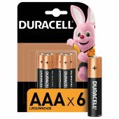 Батарейки КОМПЛЕКТ 6 шт., DURACELL Basic ОРИГИНАЛ, ААА (LR03, 24А), алкалиновые, мизинчиковые, Б0014858 за 773 ₽. Батарейки.  Доставка по РФ. Без переплат!