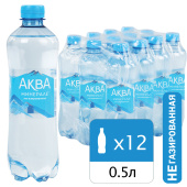 Вода негазированная питьевая AQUA MINERALE 0,5 л, 340038166 за 79 ₽. Минеральная и питьевая вода. Доставка по РФ. Без переплат!