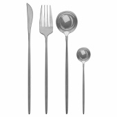 Набор столовых приборов UNIQUE, 24 шт., 6 персон, серебристый, нержавеющая сталь, гофрокартон, DASWERK (ДАСВЕРК), 881140 за 1&nbsp;192 ₽. Наборы столовых приборов.  Доставка по РФ. Без переплат!