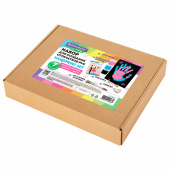 Набор отпечатки рук: холст 18х24 см, акрил 3 цвета, кисть + сертификат и подставка В ПОДАРОК! BRAUBERG HOBBY, 192527 за 410 ₽. Наборы для художников.  Доставка по РФ. Без переплат!