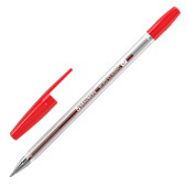 Ручка шариковая BRAUBERG "M-500 CLASSIC", КРАСНАЯ, корпус прозрачный, узел 0,7 мм, линия письма 0,35 мм, 143446 за 16 ₽. Ручки шариковые неавтоматические.  Доставка по РФ. Без переплат!