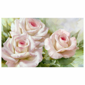 Картина по номерам 40х50 см, ОСТРОВ СОКРОВИЩ "Бело-розовые розы", на подрамнике, акрил, кисти,663286 за 890 ₽. Наборы для рисования и моделирования.  Доставка по РФ. Без переплат!