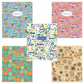 Тетрадь А5, 48 л., HATBER-ECO скоба, офсет №2 ЭКОНОМ, клетка, обложка мелованная бумага, "Паттерн", 48Т5D1 за 27 ₽. Тетради 40-48 листов.  Доставка по РФ. Без переплат!