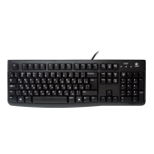 Клавиатура проводная LOGITECH K120, USB, 104 клавиши, черная за 1&nbsp;484 ₽. Клавиатуры проводные.  Доставка по РФ. Без переплат!
