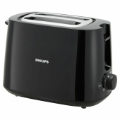 Тостер PHILIPS HD2581/90, 830 Вт, 2 тоста, 8 режимов, пластик, черный за 4 732 ₽. Тостеры и вафельницы.  Доставка по РФ. Без переплат!
