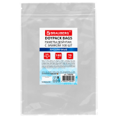 Пакеты дой-пак с замком ZIP LOCK, прозрачные, 160х240 + 40 мм, КОМПЛЕКТ 100 штук, 70 мкм, BRAUBERG, 700698 за 634 ₽. Пакеты с замком "зиплок".  Доставка по РФ. Без переплат!