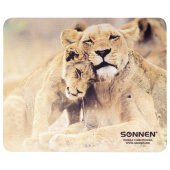 Коврик для мыши SONNEN "LIONS", резина + ткань, 220х180х3 мм, 513310 за 101 ₽. Коврики для мыши.  Доставка по РФ. Без переплат!