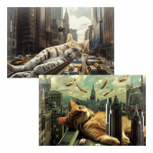 Папка-конверт с кнопкой ERICH KRAUSE "Big City Cats", A4, до 120 листов, непрозрачная, ассорти, 0,16 мм, 63511 за 80 ₽. Папки-конверты с кнопкой.  Доставка по РФ. Без переплат!