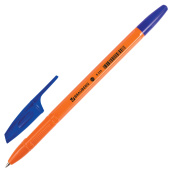 Ручка шариковая BRAUBERG "X-333 Orange", СИНЯЯ, корпус оранжевый, узел 0,7 мм, линия письма 0,35 мм, 142409 за 11 ₽. Ручки шариковые неавтоматические.  Доставка по РФ. Без переплат!