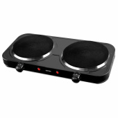 Настольная электрическая плита CENTEK CT-1507, 2000Вт, 2 конфорки, 5 режимов нагрева, черная, CT-1507 Black за 2 325 ₽. Портативные бытовые плиты.  Доставка по РФ. Без переплат!