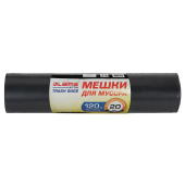 Мешки для мусора LAIMA "ULTRA" 120 л, черные, рулон 20 шт., сверхпрочные, ПСД 60 мкм, 70х110 см, 607697 за 744 ₽. Мешки для мусора универсальные.  Доставка по РФ. Без переплат!