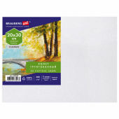 Холст на картоне, 20х30 см, 280 г/м2, грунтованный, 100% хлопок, BRAUBERG ART CLASSIC, 192184 за 67 ₽. Холсты на картоне.  Доставка по РФ. Без переплат!