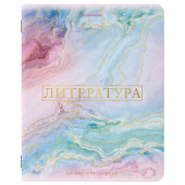 Тетрадь предметная "PASTEL" 48 л., SoftTouch, фольга, ЛИТЕРАТУРА, линия, BRAUBERG, 404317 за 61 ₽. Тетради предметные.  Доставка по РФ. Без переплат!