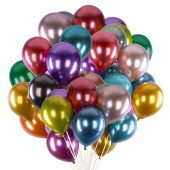 Шары воздушные 30 см, 50 штук, "ХРОМ", ассорти, BRAUBERG KIDS, 591884 за 405 ₽. Шары воздушные и аксессуары к ним.  Доставка по РФ. Без переплат!