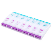 ТАБЛЕТНИЦА/Контейнер-органайзер для лекарств и витаминов "7 дней/2 приема MAXI", DASWERK (ДАСВЕРК), 631025 за 339 ₽. Емкости для лекарственных средств.  Доставка по РФ. Без переплат!