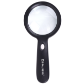 Лупа просмотровая с LED-ПОДСВЕТКОЙ, диаметр 90 мм, увеличение 10, корпус черный, BRAUBERG, 455928 за 905 ₽. Лупы.  Доставка по РФ. Без переплат!