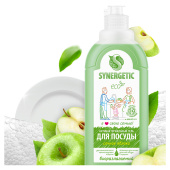 Гель для мытья посуды антибактериальный 500 мл, SYNERGETIC "Яблоко", 103052 за 174 ₽. Средства для мытья посуды.  Доставка по РФ. Без переплат!